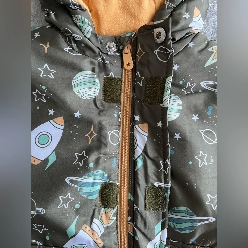 NWT Wippette Kids Rocket Print Fleece Lined Pram 12 Months